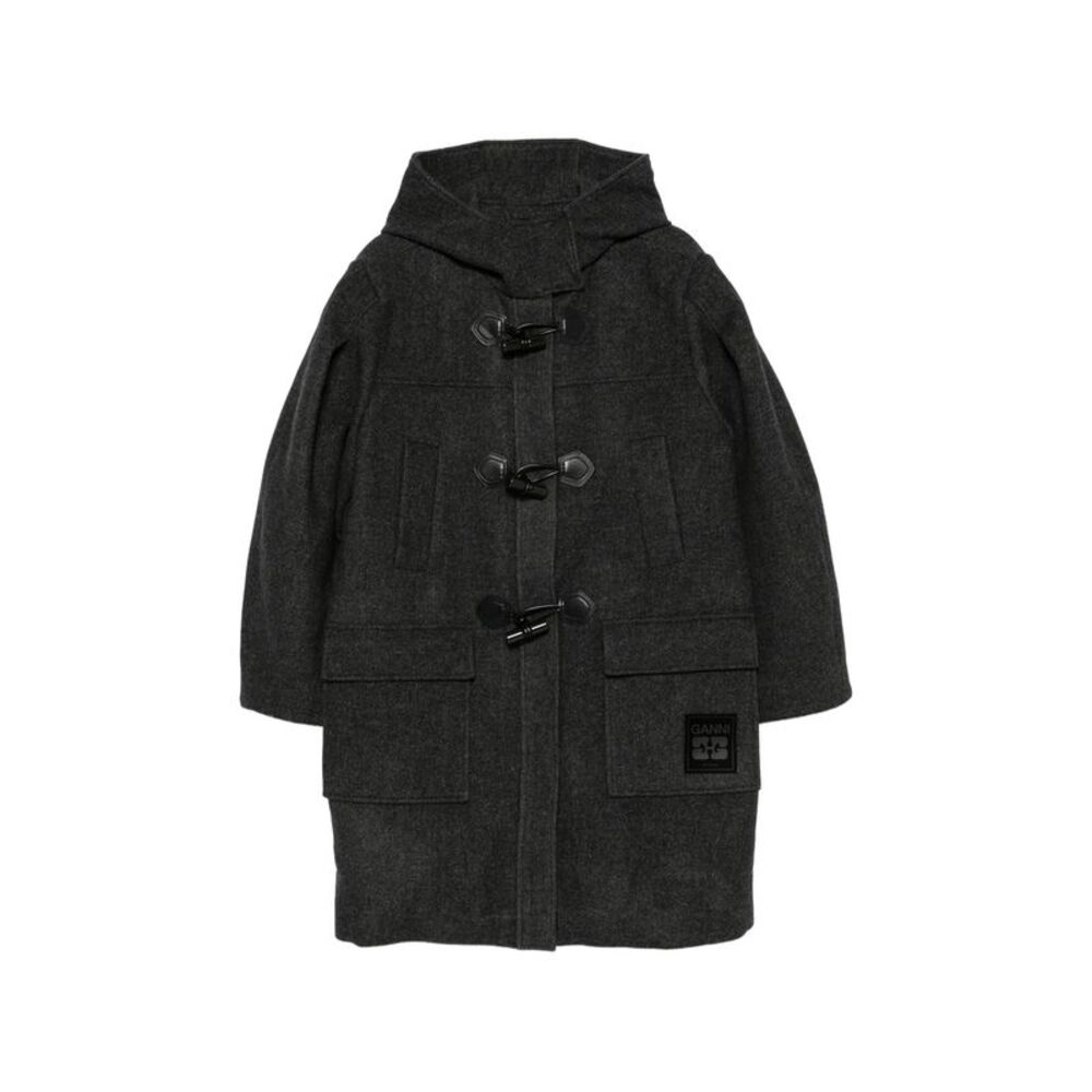 Ganni Grey Coats - Oversized Coats Women